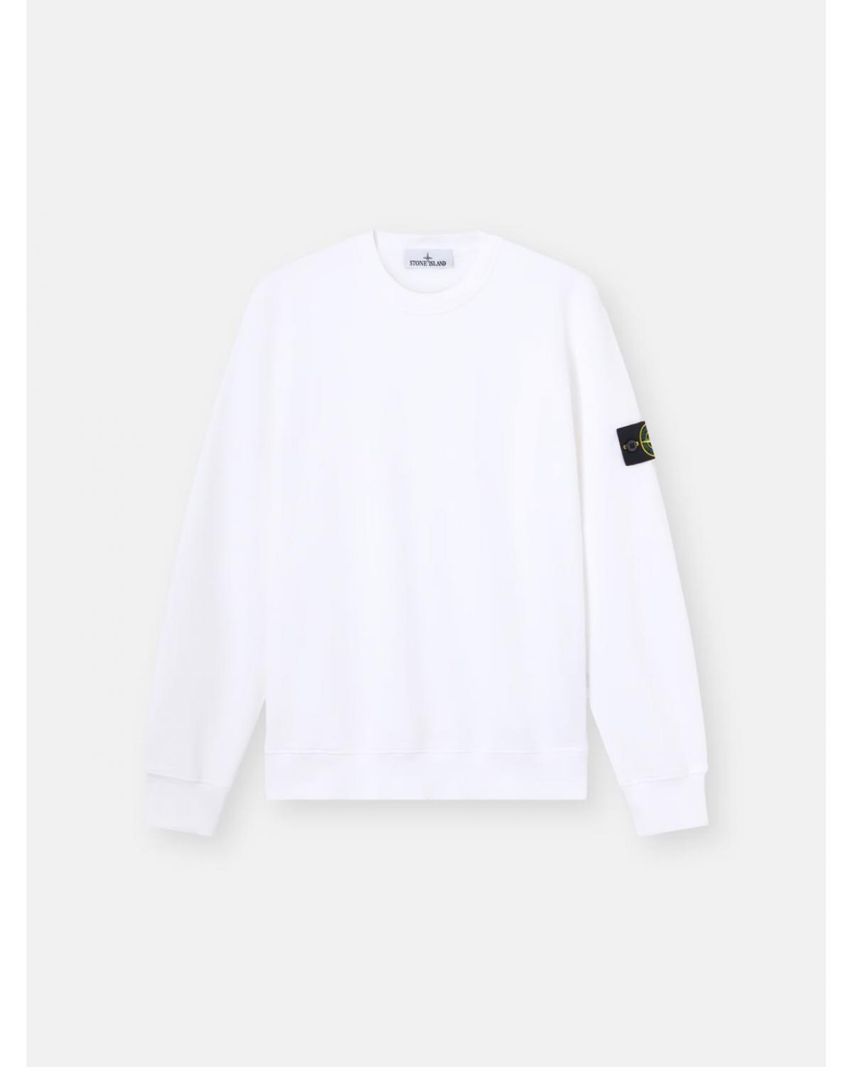 SWEAT STONE ISLAND 6100060 00001 ORGANIC COTTON FLEECE  610051 BLANC