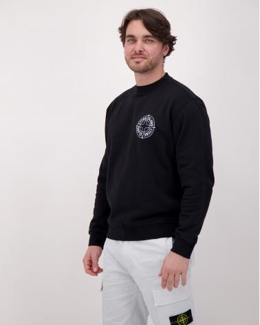  SWEAT STONE ISLAND  61000-01 0029 IMPRIME Outline Compass NOIR