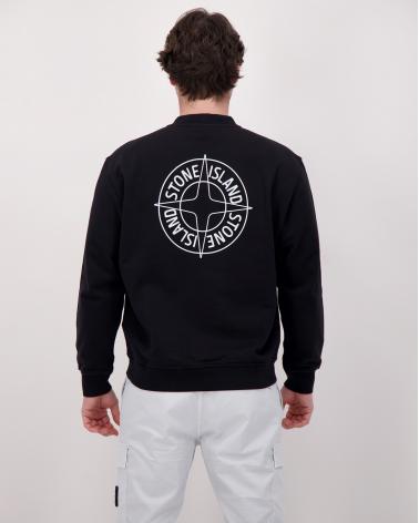  SWEAT STONE ISLAND  61000-01 0029 IMPRIME Outline Compass NOIR