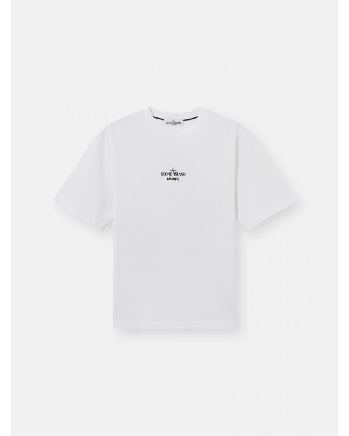 TEE SHIRT STONE ISLAND 2100023 S091 0001 BLANC