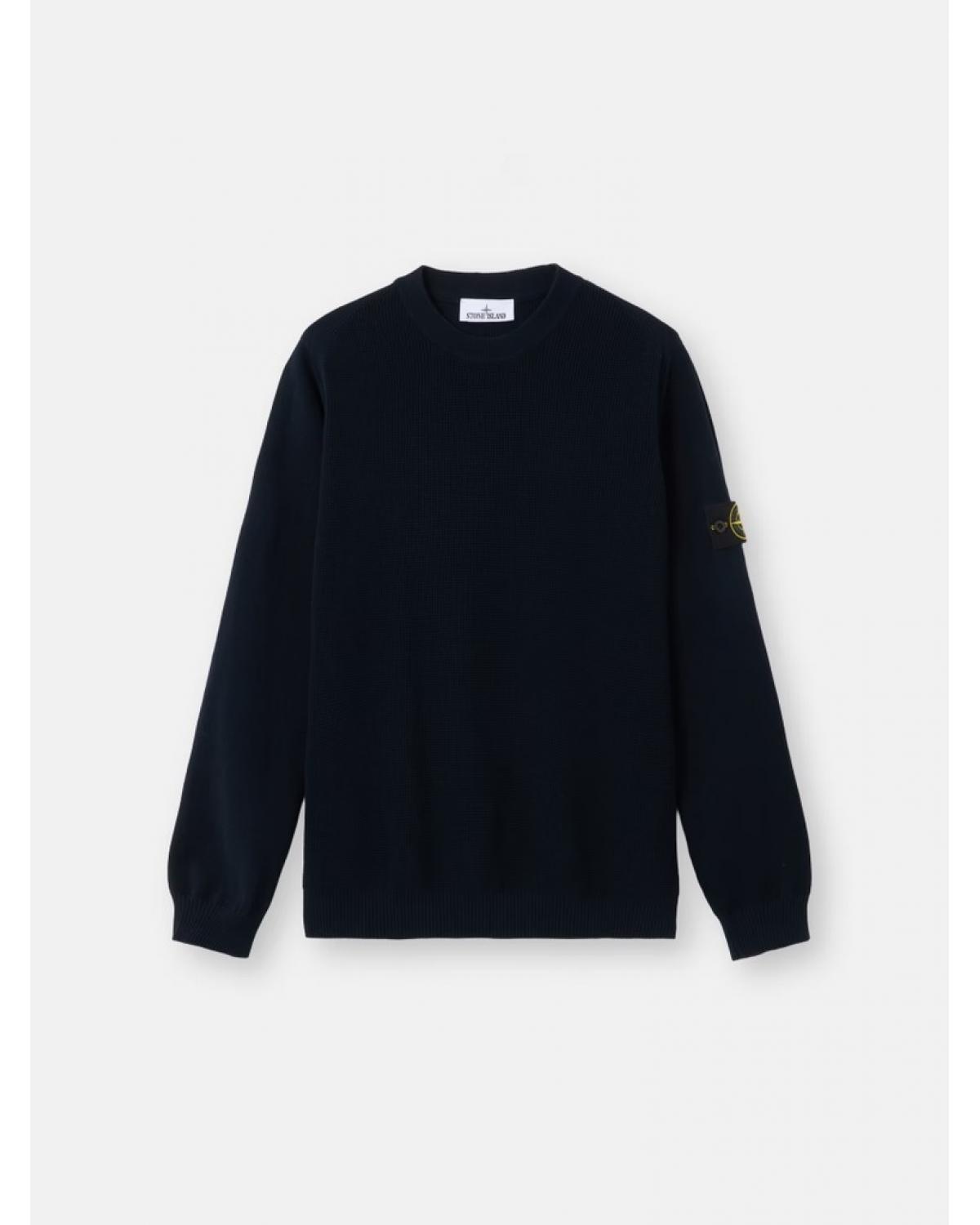 MAILLE COL ROND STONE ISLAND 5100029 S00B5 MARINE