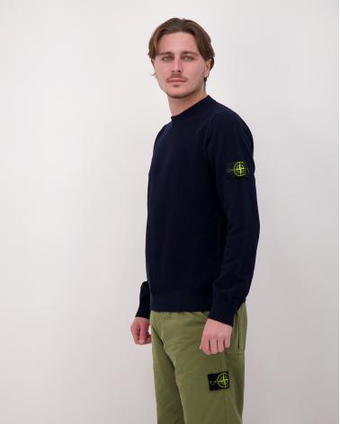 MAILLE COL ROND STONE ISLAND 5100029 S00B5 MARINE