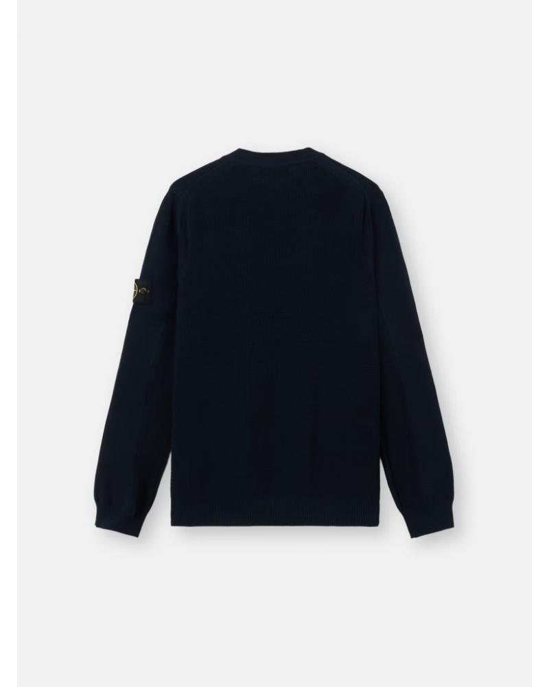 MAILLE COL ROND STONE ISLAND 5100029 S00B5 MARINE
