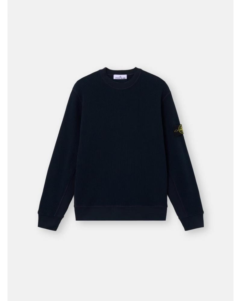 SWEAT 6100056 ORGANIC COTTON WAFFLE FLEECE MARINE  