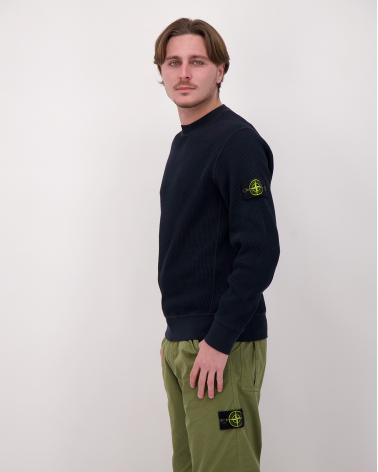 SWEAT 6100056 ORGANIC COTTON WAFFLE FLEECE MARINE  