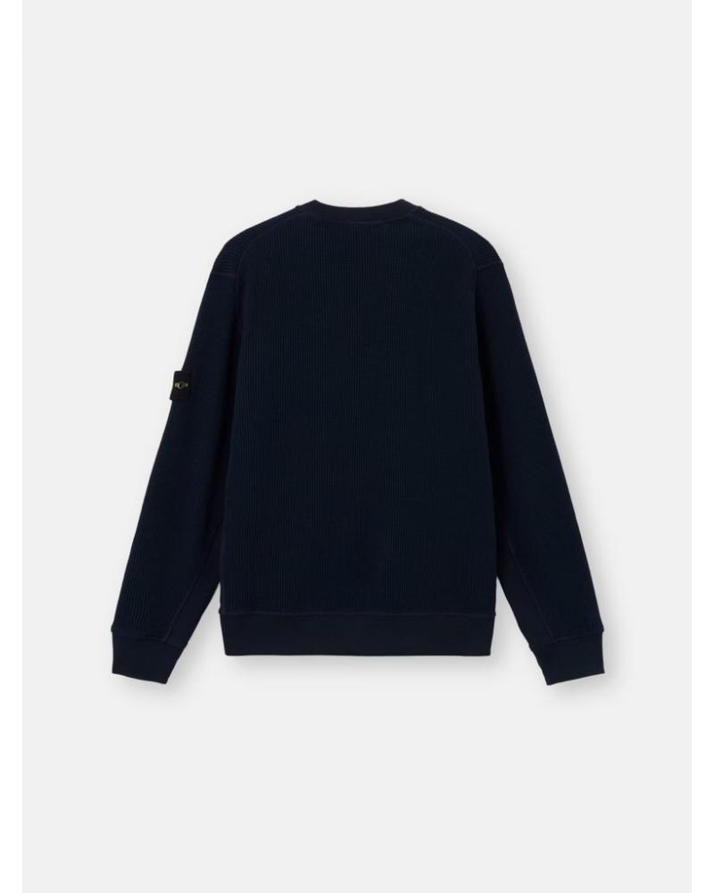 SWEAT 6100056 ORGANIC COTTON WAFFLE FLEECE MARINE  