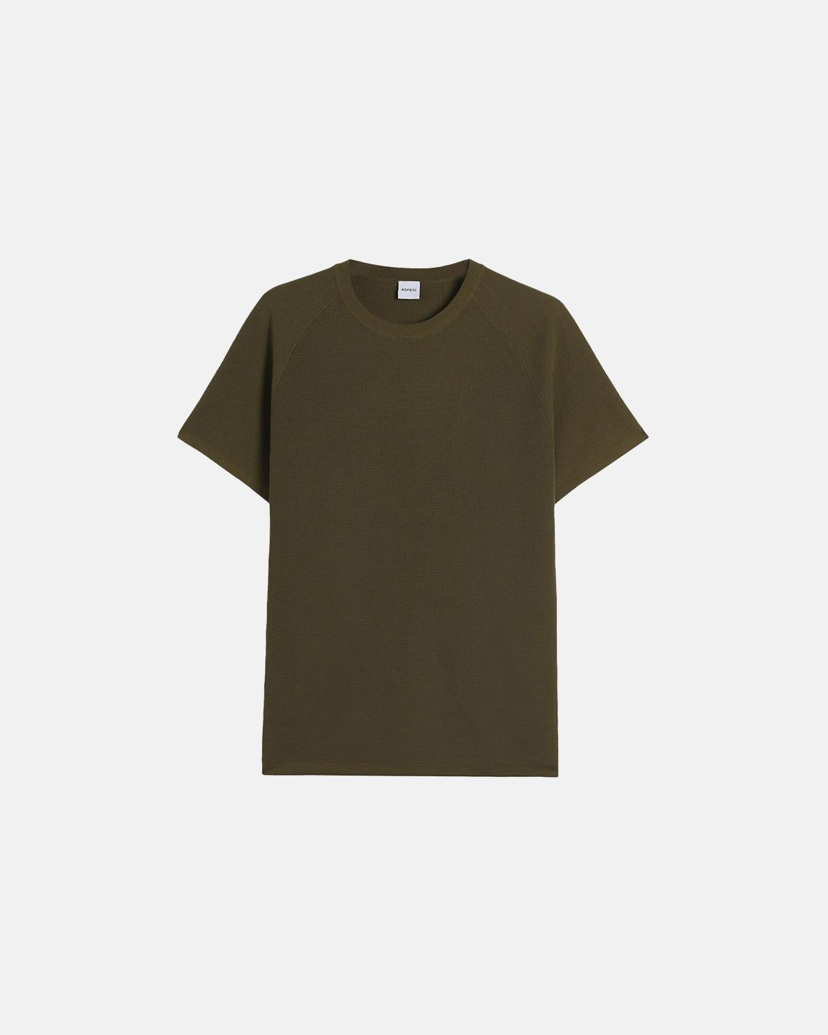 PULL ASPESI MANCHES COURTES VERT MILITAIRE