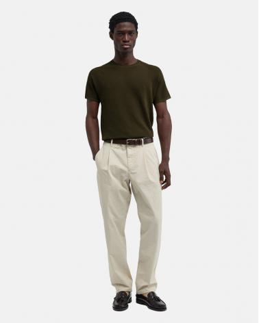 PULL ASPESI MANCHES COURTES VERT MILITAIRE