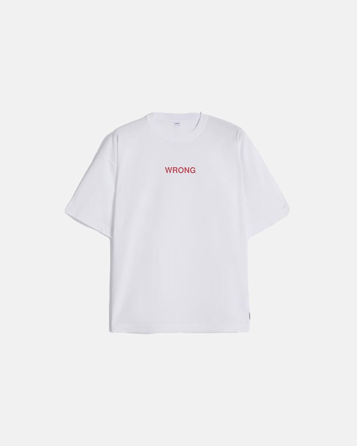 TEE SHIRT ASPESI WRONG BLANC