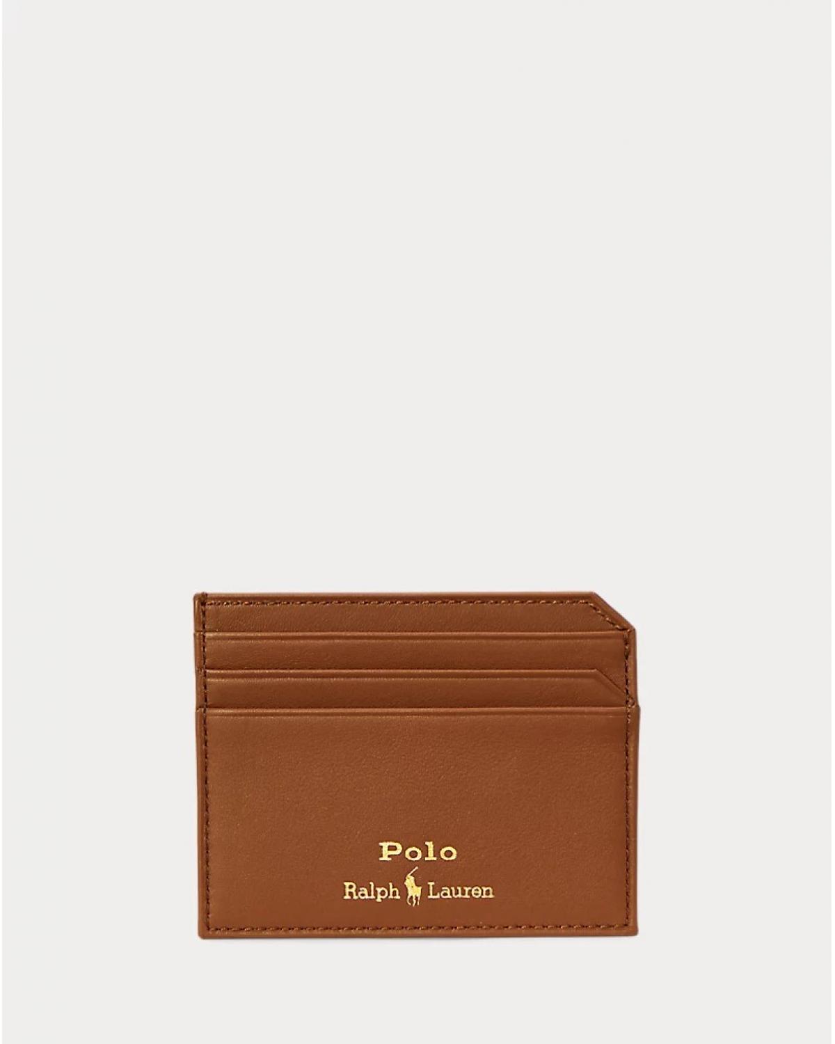 PORTE CARTES RALPH LAUREN MARRON