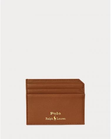 PORTE CARTES RALPH LAUREN MARRON