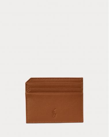 PORTE CARTES RALPH LAUREN MARRON