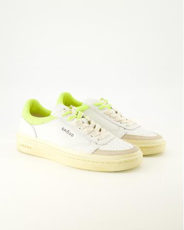 BASKET  GHOUD PADS SC02 BRUSHED  BLANC/JAUNE