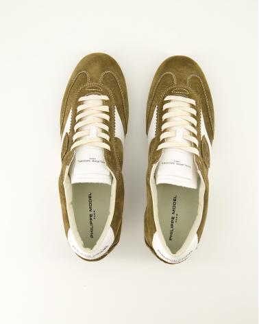 PHILIPPE MODEL SNEAKERS PLANCHE PNLU D005  DAIM VERT MILITAIRE