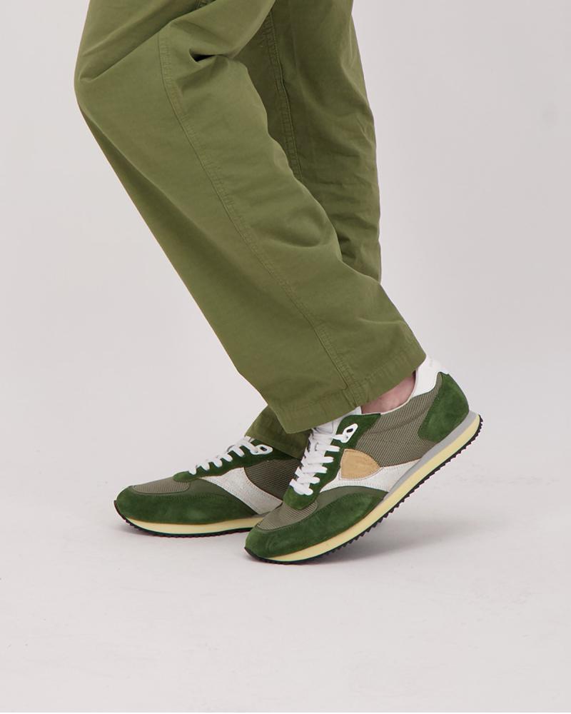 BASKET  PHILIPPE MODEL  BLVILLE W007Vert Militaire et Blanc