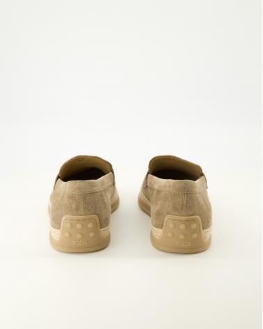 MOCASSIN TOD'S CUIR VELOURS BEIGE