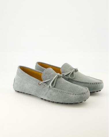 MOCASSIN TOD'S GOMMINO LACCETTO GRIS CLAIR