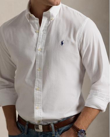 CHEMISE RALPH LAUREN SEESURKER BLANC
