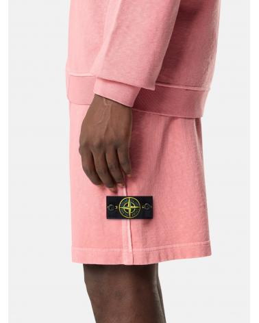 BERMUDA STONE ISLAND 6200014 018G  MALFILÉ FLEECE 'OLD' EFFECT OLEANDER ROSE