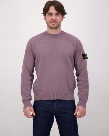 PULL COL ROND STONE ISLAND 5100020 008F PURPLE GREY 