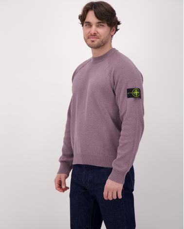 PULL COL ROND STONE ISLAND 5100020 008F PURPLE GREY 