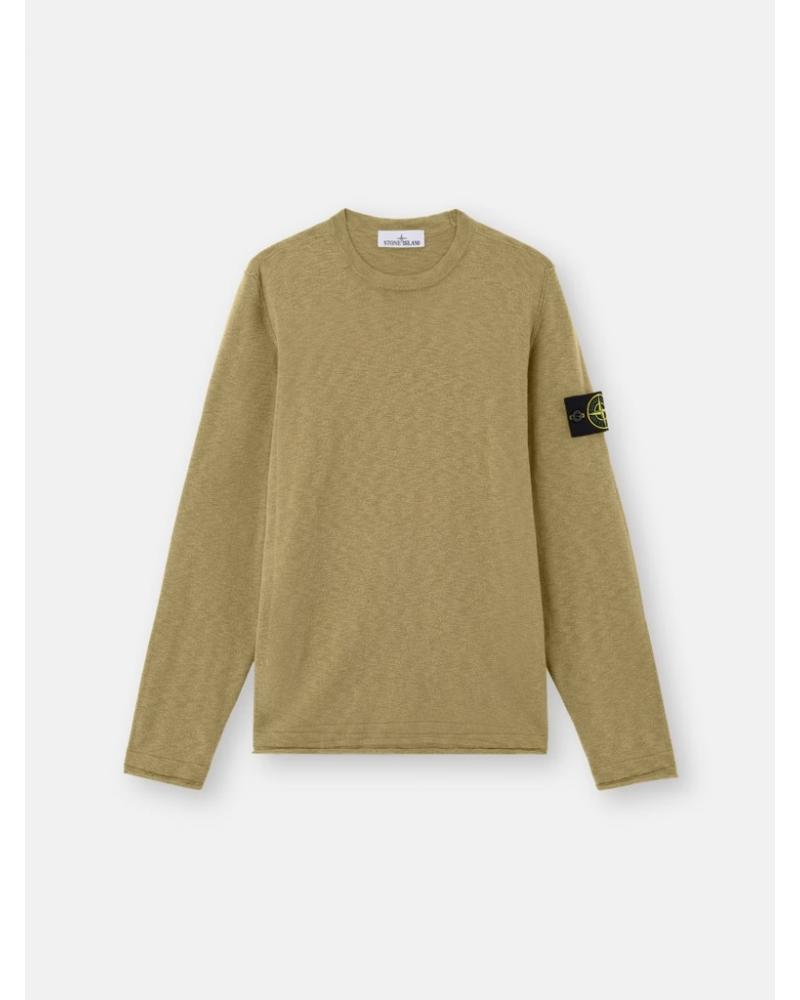 PULL STONE ISLAND 5100052 005G COTON NYLON VERT MILITAIRE