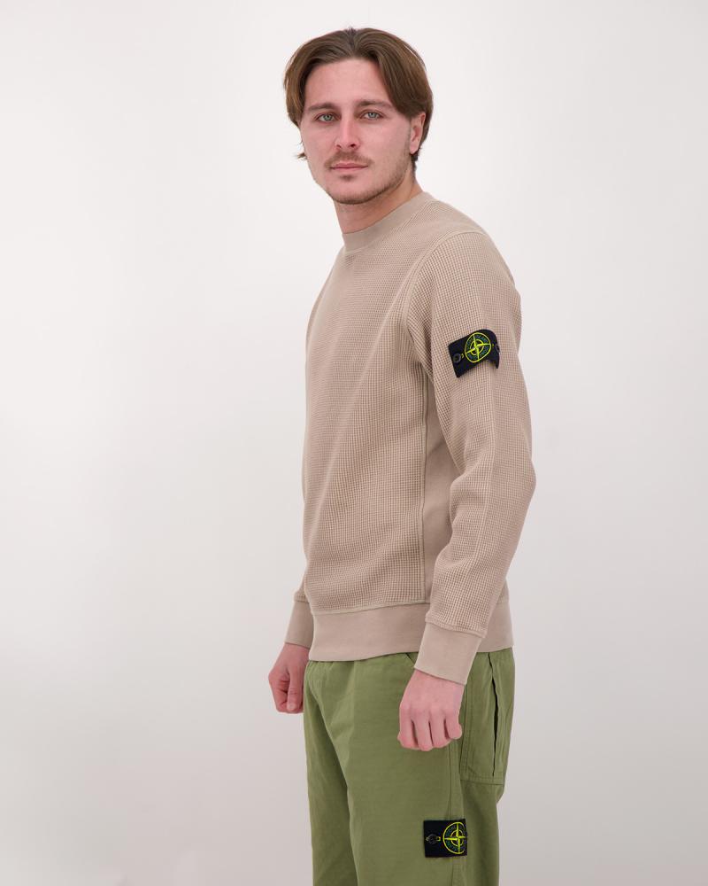 SWEAT 6100056 0009A ORGANIC COTTON WAFFLE FLEECE DESERT BEIGE