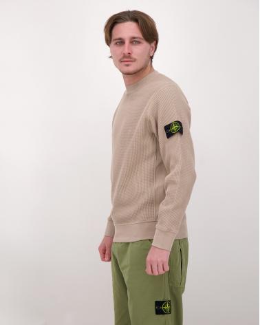SWEAT 6100056 0009A ORGANIC COTTON WAFFLE FLEECE DESERT BEIGE
