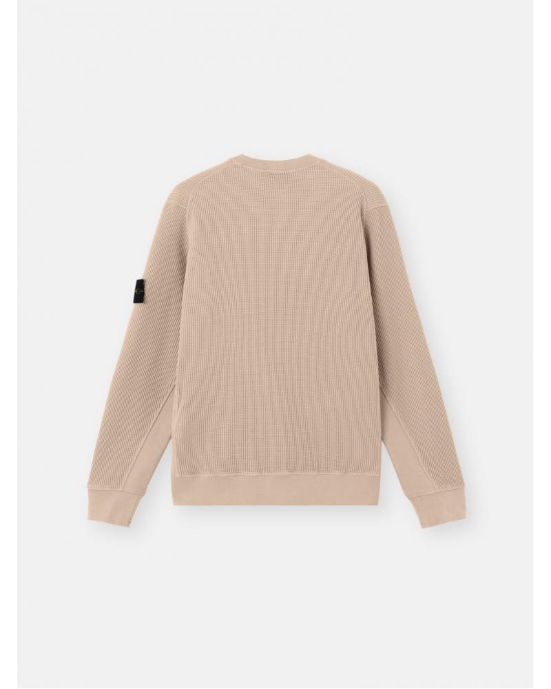 SWEAT 6100056 0009A ORGANIC COTTON WAFFLE FLEECE DESERT BEIGE