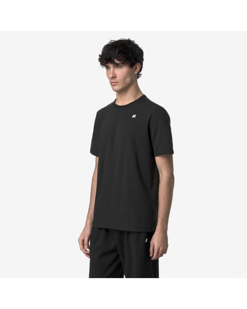 T-SHIRT K-WAY ADAME LIGHT STRETCH JERSEY BLACK PURE