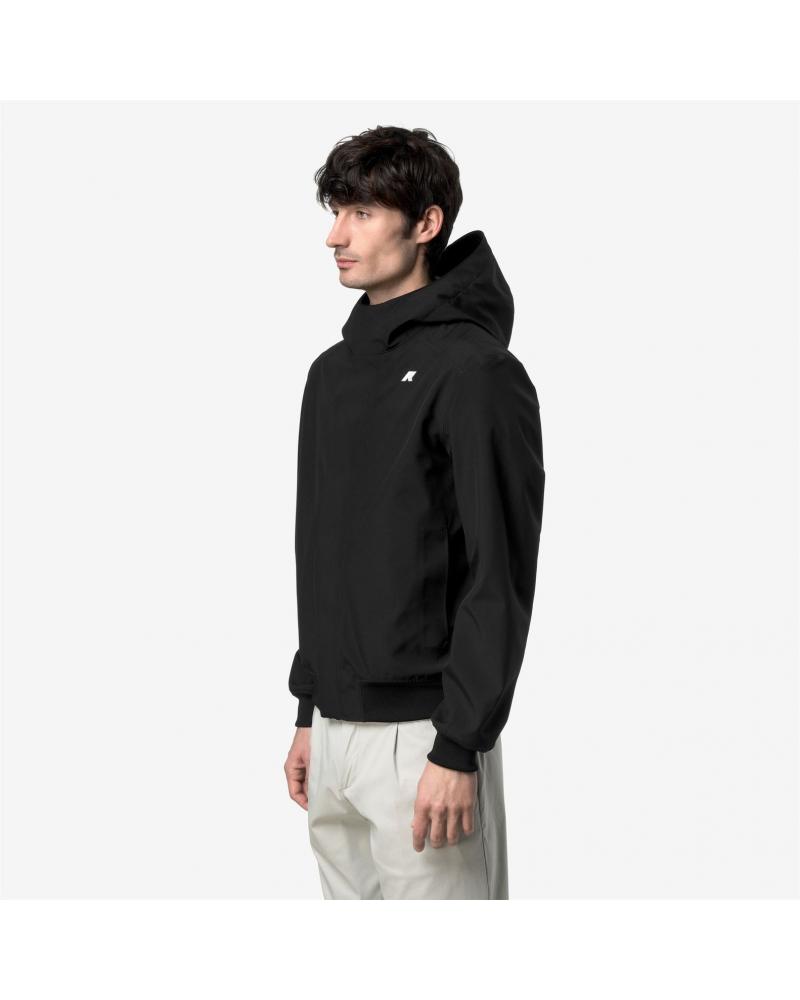 BLOUSON K-WAY JOACHIM BONDED JERSEY BLACK PURE