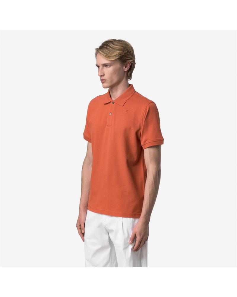 POLO K-WAY AMEDEE SLIM PIQUE ORANGE BROWNISH