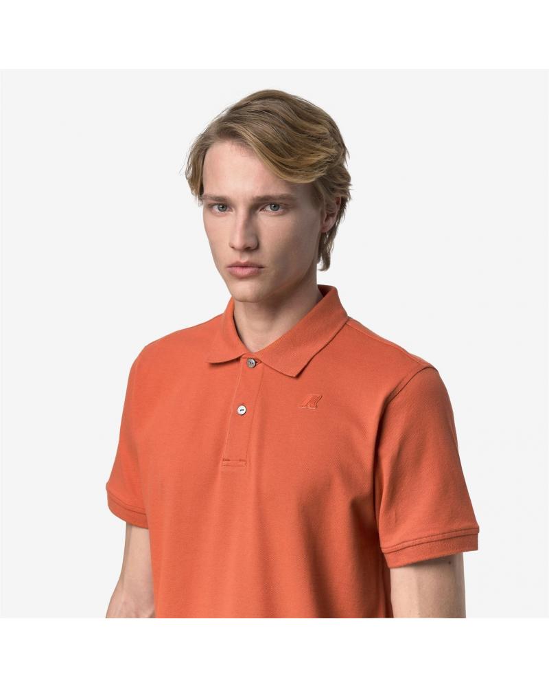 POLO K-WAY AMEDEE SLIM PIQUE ORANGE BROWNISH
