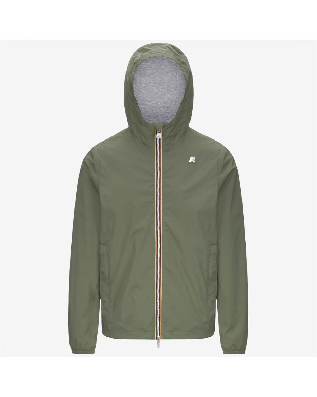 BLOUSON K-WAY JACK STRETCH NYLON JERSEY GREEN LICHEN