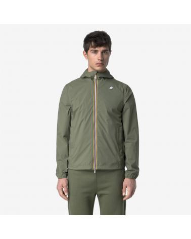 BLOUSON K-WAY JACK STRETCH NYLON JERSEY GREEN LICHEN