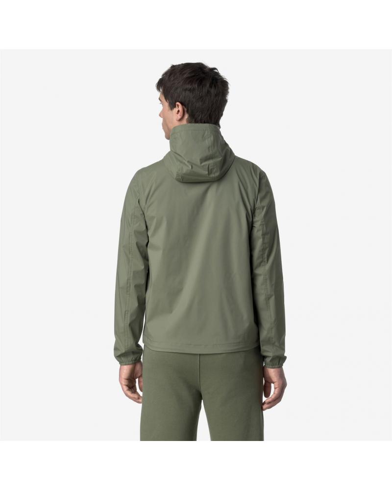 BLOUSON K-WAY JACK STRETCH NYLON JERSEY GREEN LICHEN