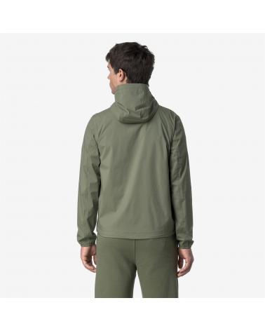 BLOUSON K-WAY JACK STRETCH NYLON JERSEY GREEN LICHEN