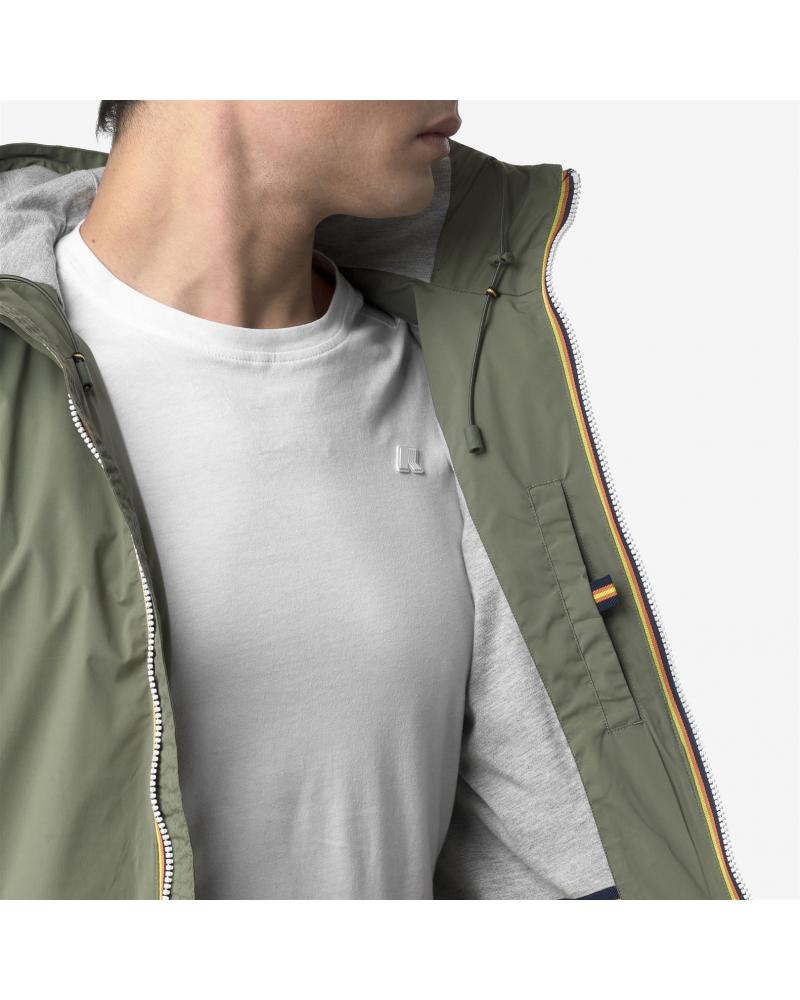 BLOUSON K-WAY JACK STRETCH NYLON JERSEY GREEN LICHEN