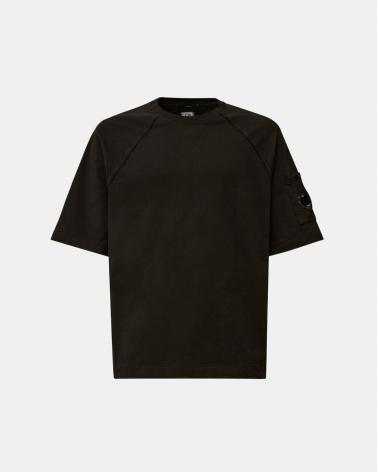 SWEAT  CP.COMPANY  M/COURTES SS034/999 NOIR