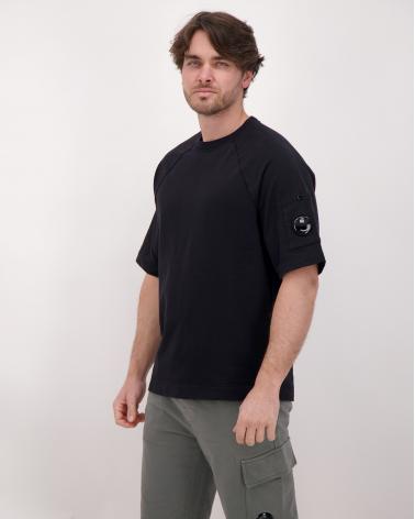 SWEAT  CP.COMPANY  M/COURTES SS034/999 NOIR