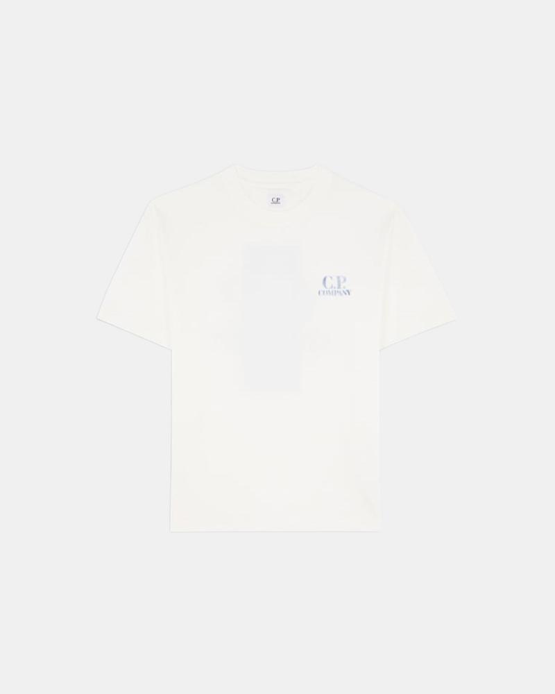 TEE SHIRT CP COMPANY CONFORT LOGO  TS143A 103 BLANC
