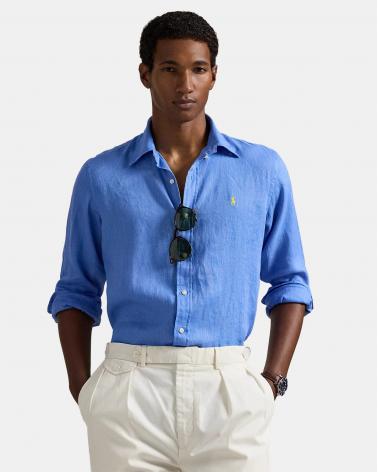 CHEMISE  RALPH LAUREN LIN AUSTIN BLUE BLEU