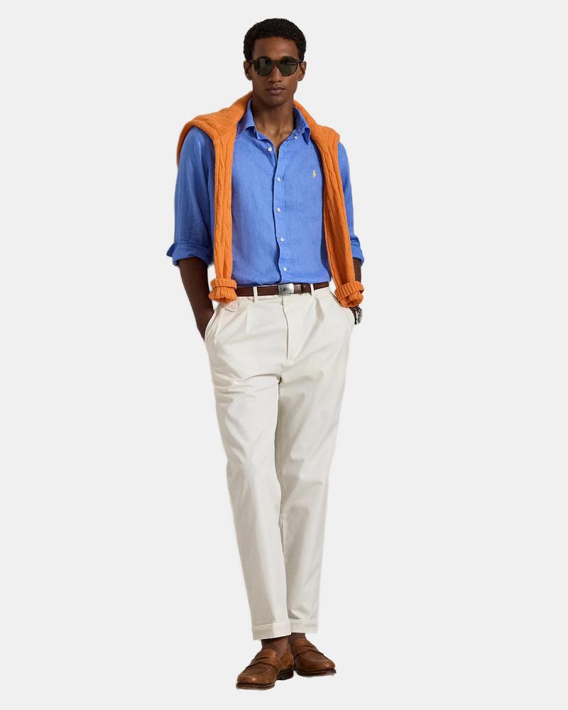 CHEMISE  RALPH LAUREN LIN AUSTIN BLUE BLEU