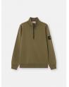 SWEAT  STONE ISLAND POLO DEMI ZIP 6100070 005G VERT MILITAIRE