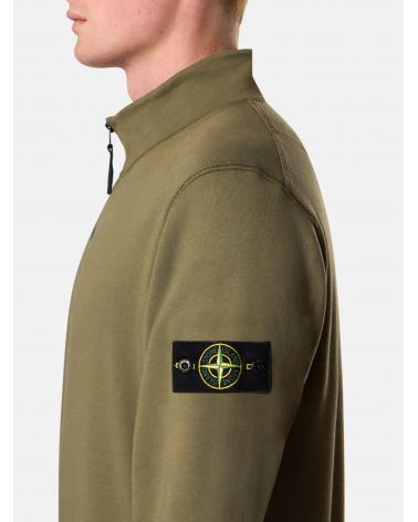 SWEAT  STONE ISLAND POLO DEMI ZIP 6100070 005G VERT MILITAIRE
