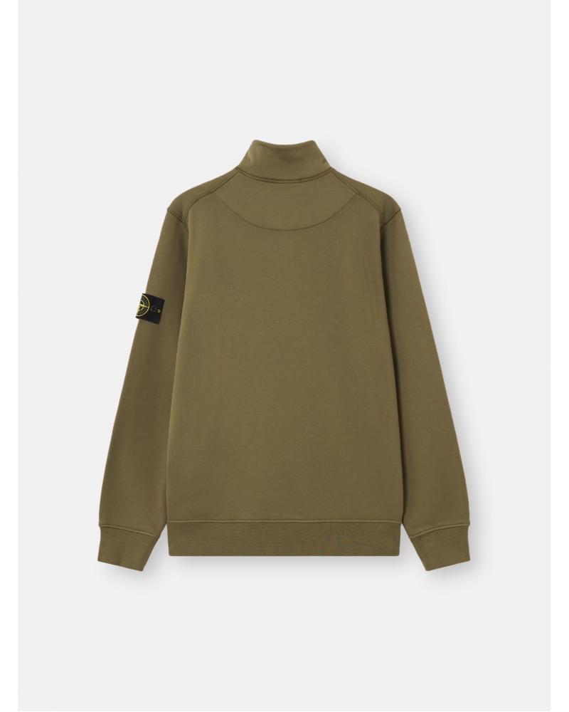 SWEAT  STONE ISLAND POLO DEMI ZIP 6100070 005G VERT MILITAIRE