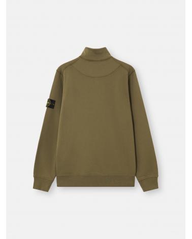 SWEAT  STONE ISLAND POLO DEMI ZIP 6100070 005G VERT MILITAIRE