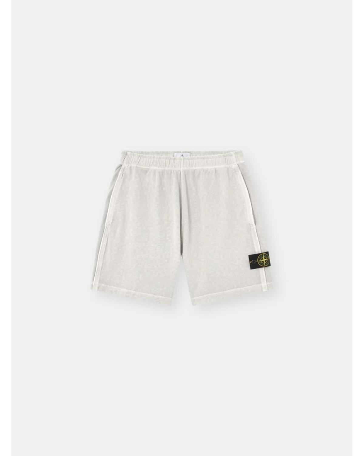 BERMUDA STONE ISLAND 6200014 0161  MALFILÉ FLEECE 'OLD' EFFECT OLEANDER PEARL GREY