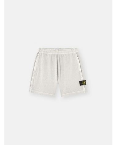 BERMUDA STONE ISLAND 6200014 0161  MALFILÉ FLEECE 'OLD' EFFECT OLEANDER PEARL GREY