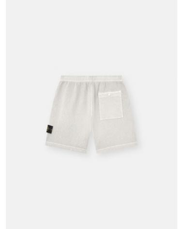 BERMUDA STONE ISLAND 6200014 0161  MALFILÉ FLEECE 'OLD' EFFECT OLEANDER PEARL GREY